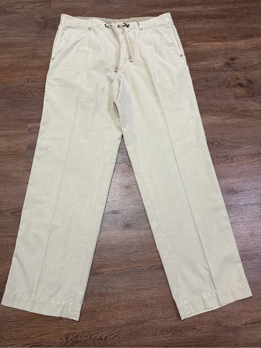 Tommy Bahama RELAX Cargo Style Pants Men’s 35x33 Cotton Tencel Cream Drawstring